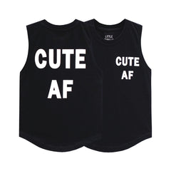 CUTE AF MUSCLE TEE SMALL PRINT